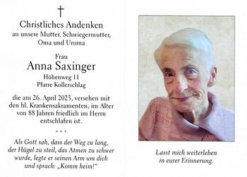 Anna Saxinger