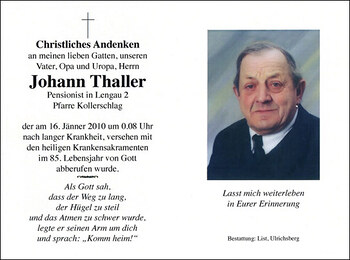  Johann Thaller